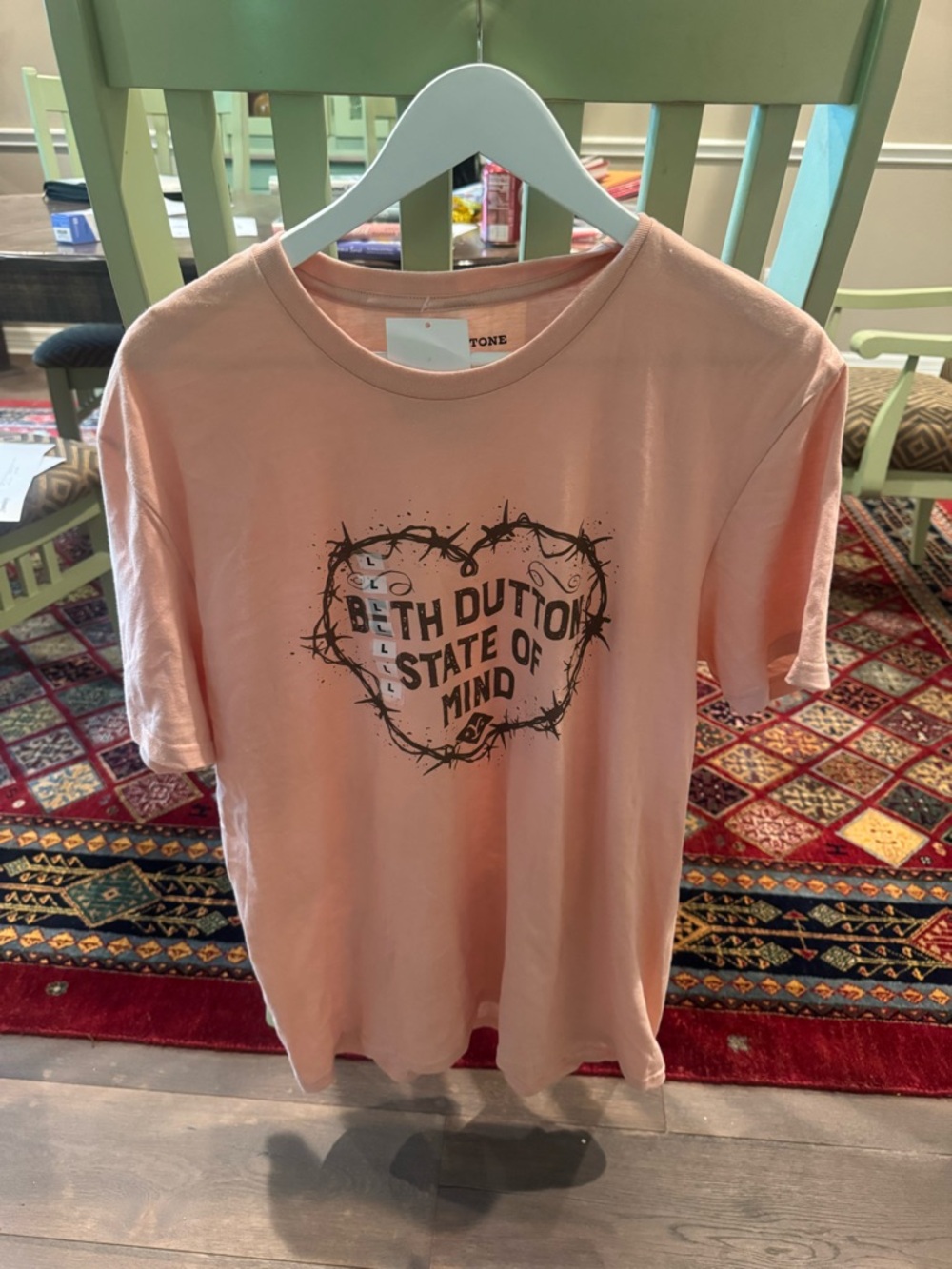 Beth Dutton Peach Short Sleeve Graphic Tee